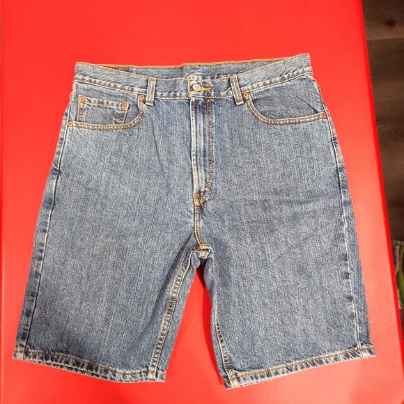 Levi's 505 jean short regular fit blue men's size 36 - Picture 1 of 8